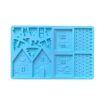 Molde De Silicone Para Casa De Natal 3D Para Chocolate, Doces, Pudim, Biscoitos, Gelo, Decoração De