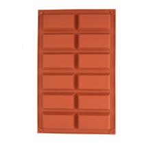Molde de silicone para chocolate - 12 cavidades para pudim e cubos de gelo