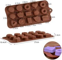 Molde de Silicone para Chocolate, Antiaderente, Cavidade para Gelo, Geléia, 15 cavidades, Molde para Gelatina Confeitaria