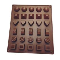 Molde de silicone para chocolate e doces de 30 cavidades para bricolage Molde de silicone para chocolate e doces de 30 cavidades para bricolage