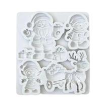 Molde De Silicone Para Chocolate Em Forma De Trenó Do Papai Noel Com Renas Para DIY E Confeitaria