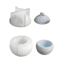 Molde De Silicone Para Copo De Vela De Natal Em Forma De Floco De Neve, Caixa De Armazenamento De Molde De Silicone Para Copo De Vela De Natal Em Forma De Floco De Neve, Caixa De Armazenamento De