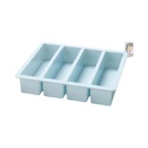 Molde de Silicone para Cubos de Gelo Grandes - 4 Grades, Bandeja Quadrada Durável e Não Tóxica