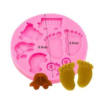 Molde De Silicone Para Decoração De Bolos De Chá De Bebê, Ferramentas De Artesanato Em Açúcar E