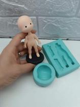 Molde de silicone para fofinhos G - corpo e cabeça Molde de silicone para fofinhos G - corpo e cabeça
