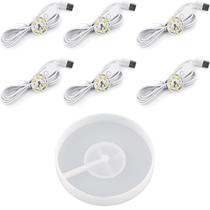 Molde de silicone para fundição de resina com luzes LED Actvty Round