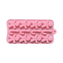 Molde De Silicone Para Homem De Gengibre Com 12 Cavidades Para Decoração De Doces, Chocolates E