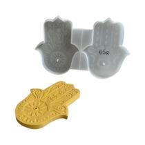 Molde De Silicone Para Incenso Mão De Fátima 2PCS DIY Suporte De Flor Da Vida Em Cimento Para