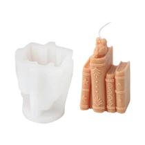 Molde De Silicone Para Livro 3D Estilo Literário Para Fabricação De Velas DIY Em Resina Epóxi Para