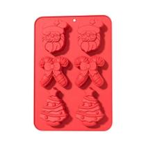 Molde De Silicone Para Natal: Papai Noel, Árvore De Natal, Chocolate, Pudim, Gelo, Sabonete E