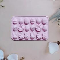 Molde De Silicone Para Ovos De Páscoa Com 18 Cavidades, Ferramenta De Confeitaria Para Chocolate,