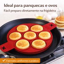 Molde de Silicone para Panquecas Antiaderente 7 Cavidades com Alça Molde de Silicone para Panquecas Antiaderente 7 Cavidades com Alça