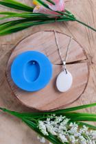 Molde de Silicone para Pingente Oval Molde de Silicone para Pingente Oval