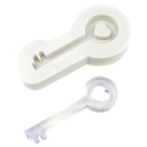 Molde de Silicone para Resina Chave com coração Shaker - Unitário (5,2 cm)