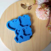 Molde de Silicone para Resina Chaveiro Autismo 4 Cavidades Molde de Silicone para Resina Chaveiro Autismo 4 Cavidades