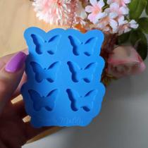 Molde de Silicone para Resina Chaveiro Borboleta 6 Cavidades Molde de Silicone para Resina Chaveiro Borboleta 6 Cavidades