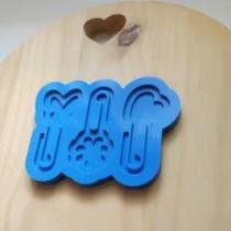 Molde de Silicone para Resina - CLIPS - Coração, Flor, Borboleta