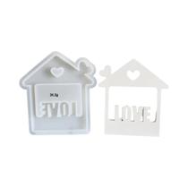 Molde De Silicone Para Resina, Gesso E Concreto DIY, Decoração De Mesa Em Formato De Casa, Fundição