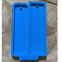 Molde de Silicone para Resina Marca- Página Duplo com furo 2 Cavidades Molde de Silicone para Resina Marca- Página Duplo com furo 2 Cavidades