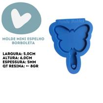 Molde de Silicone para Resina - Mini Espelho Borboleta Molde de Silicone para Resina - Mini Espelho Borboleta