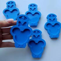 Molde de Silicone para Resina Ratinha Porta Crachá