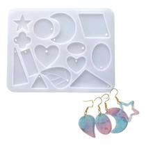 Molde De Silicone Para Resinas Pingente Brincos Colar