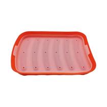 Molde De Silicone Para Salsichas Com 6 Cavidades E Tampa, Ferramenta DIY Para Assar Presunto E Hot