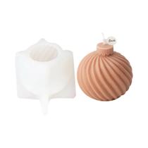 Molde De Silicone Para Sino De Natal 3D Em Relevo, Bola De Lanterna Para Velas Aromáticas E