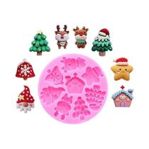 Molde De Silicone Para Sino De Natal, Boneco De Neve E Casa De Neve Para Chocolate, Bolo, Resina DIY