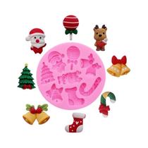 Molde De Silicone Para Sino De Natal, Boneco De Neve E Casa De Neve Para Chocolate, Bolo, Resina DIY