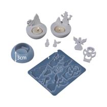 Molde De Silicone Para Suporte De Vela Em Forma De Anjo Para Árvore De Natal, Base Para Artesanato