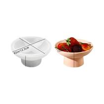 Molde De Silicone Para Tigela Alta Com Pé Para Artesanato DIY Em Gesso, Joias, Resina Epóxi E