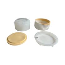 Molde De Silicone Para Vaso De Candeiro Listrado DIY Caixa De Armazenamento Feita À Mão Porta Molde De Silicone Para Vaso De Candeiro Listrado DIY Caixa De Armazenamento Feita À Mão Porta