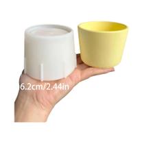 Molde De Silicone Para Vaso De Flores De Cimento DIY, Copos De Resina Epóxi Para Velas, Suportes Molde De Silicone Para Vaso De Flores De Cimento DIY, Copos De Resina Epóxi Para Velas, Suportes