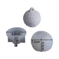 Molde De Silicone Para Vaso De Vela Em Forma De Bola De Natal Com Tampa, Molde Redondo De Concreto