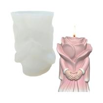 Molde De Silicone Para Vela Aromática De Rosa DIY Para Casais, Acessórios De Decoração Para O Dia