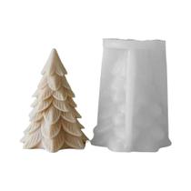 Molde De Silicone Para Vela De Árvore De Natal DIY Aromaterapia Ornamento De Gesso Cimento Decoração Molde De Silicone Para Vela De Árvore De Natal DIY Aromaterapia Ornamento De Gesso Cimento Decoração