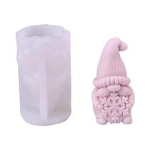 Molde De Silicone Para Vela De Boneco De Neve De Natal Abraçando Alabastro, Presente Para Artesanato Molde De Silicone Para Vela De Boneco De Neve De Natal Abraçando Alabastro, Presente Para Artesanato