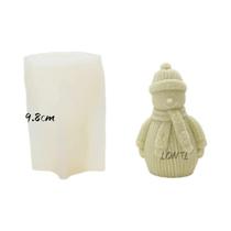 Molde de Silicone para Vela de Boneco de Neve - Natal, DIY, Resina, Gesso, Sabão e Chocolate Molde de Silicone para Vela de Boneco de Neve - Natal, DIY, Resina, Gesso, Sabão e Chocolate