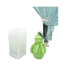 Molde de Silicone para Vela de Boneco de Neve - Natal, DIY, Resina, Gesso, Sabão e Chocolate