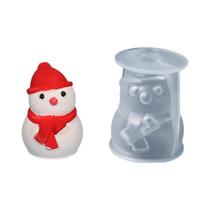 Molde de Silicone para Vela de Boneco de Neve - Natal, DIY, Resina, Gesso, Sabão e Chocolate