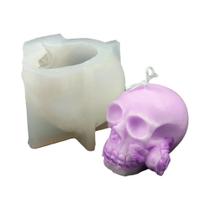 Molde De Silicone Para Vela De Halloween Em Formato De Rosa, Caveira E Fantasma, Para Artesanato DIY