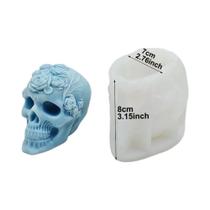 Molde De Silicone Para Vela De Halloween Em Formato De Rosa, Caveira E Fantasma, Para Artesanato DIY