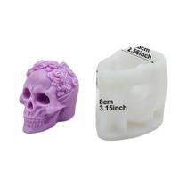 Molde De Silicone Para Vela De Halloween Em Formato De Rosa, Caveira E Fantasma, Para Artesanato DIY