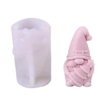 Molde De Silicone Para Vela De Natal Com Boneco De Neve Abraçando Alabastro, Artesanato DIY Em