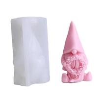 Molde De Silicone Para Vela De Natal Em Forma De Anão 3D, Guirlanda Abraçando, Para Fazer Sabão,