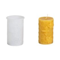 Molde De Silicone Para Vela Em Forma De Colmeia 3D DIY Com Flor De Abelha Em Relevo Para Decoração Molde De Silicone Para Vela Em Forma De Colmeia 3D DIY Com Flor De Abelha Em Relevo Para Decoração
