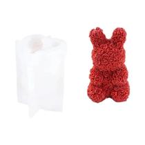 Molde De Silicone Para Vela Em Forma De Urso Rosa 3D Para O Dia Dos Namorados, Aromaterapia,