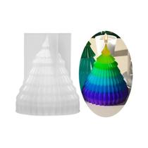 Molde de Silicone para Vela em Formato de Árvore de Natal - DIY para Resina, Gesso e Sabão
