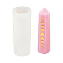 Molde De Silicone Para Velas Com Padrão De Lua E Estrela, Design 3D De Triângulo Diamante, Velas Em
